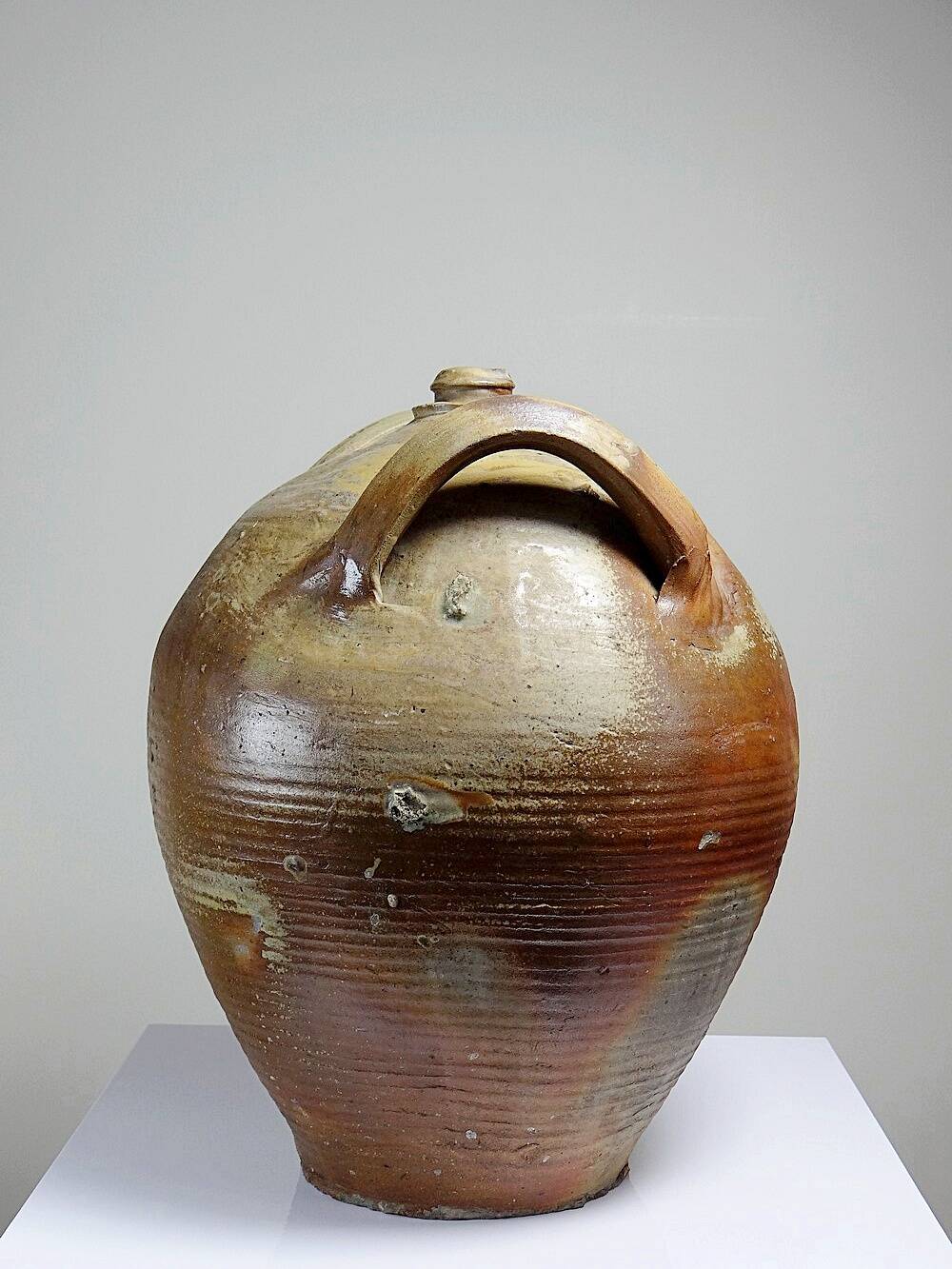 XXL stoneware jar, antique 19th century, French craftsmanship, Puisaye