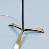 Mid-Century brass floor lamp by Rupert Nikoll, manual switch by Carl Aubock, Austria, 1950.