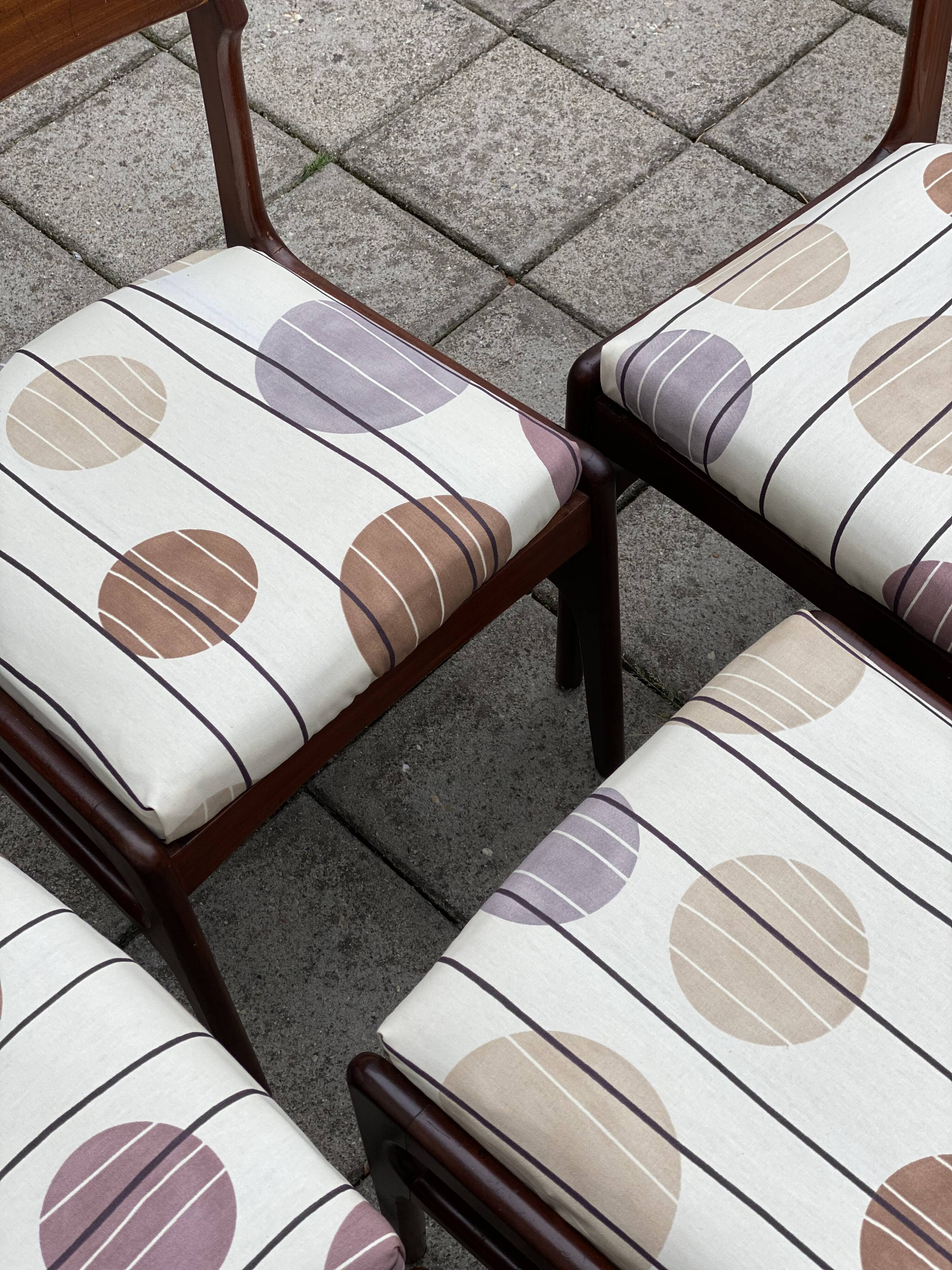 Set of 4 Vintage Teak Scandinavian Style Chairs