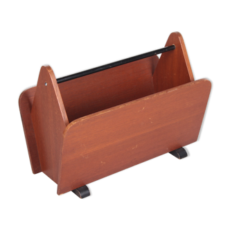 Danish teak magazine rack, 1960s