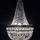Bronze and crystal hot air balloon chandelier