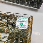 1970s very Rare Set of 3 Book shaped Ashtrays in Murano Glass by Antonio Im