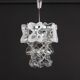 Murano glass suspension light in chrome designed by Carlo Nason for Kalmar, Catena, Austria.