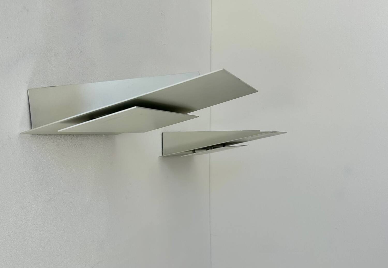 Pair of vintage wall lights, cast aluminum, France 1970