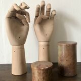 Duo of brown stone boxes