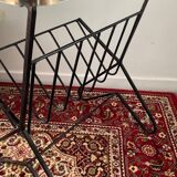 Vintage side table with magazine holder