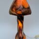 Lampe vintage champion verre de Murano orange