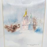 Michel constant. Watercolor on paper.