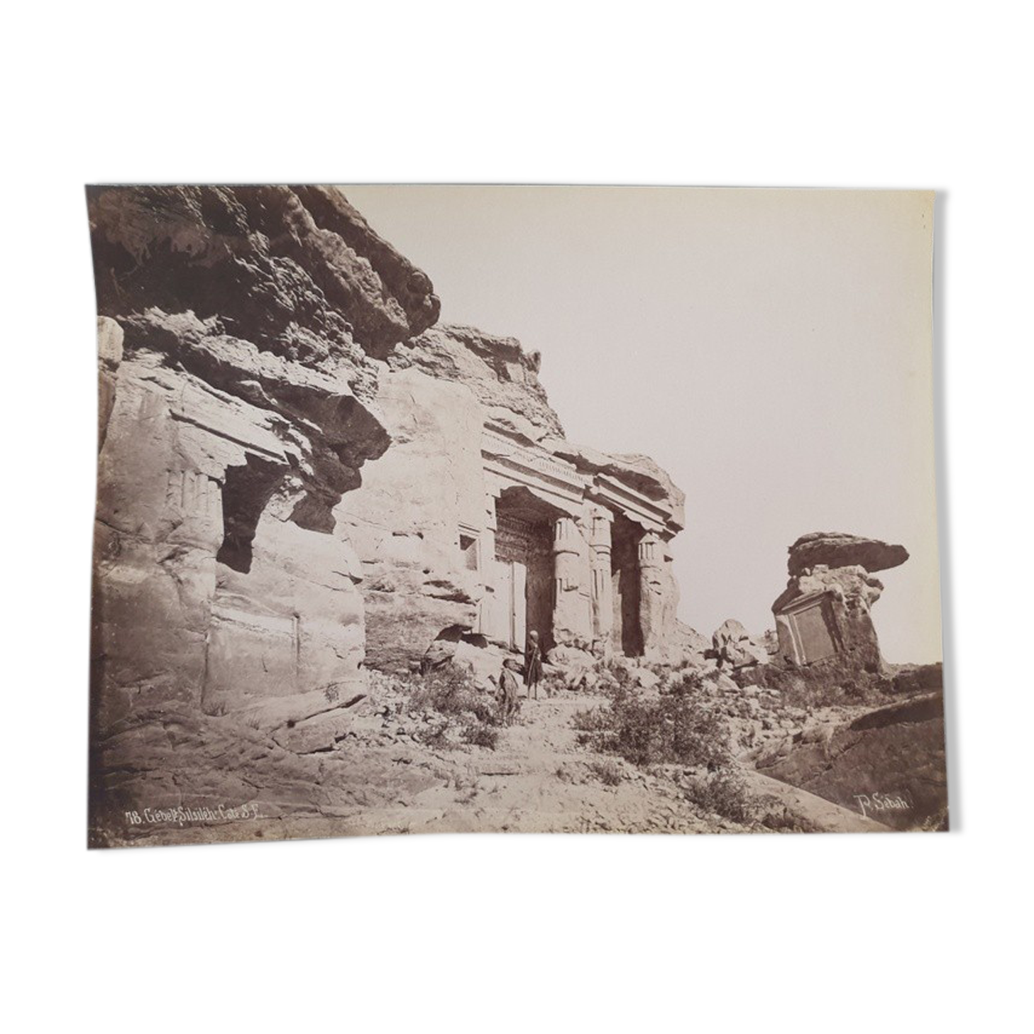 Pascal Sébah (1823-1886) - Photograph, albumen print - Gébel Silsiléh, South East side, Egypt
