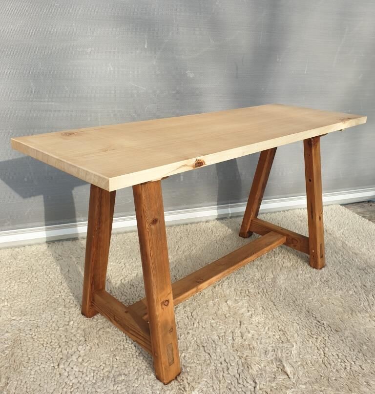 Workshop trestle coffee table