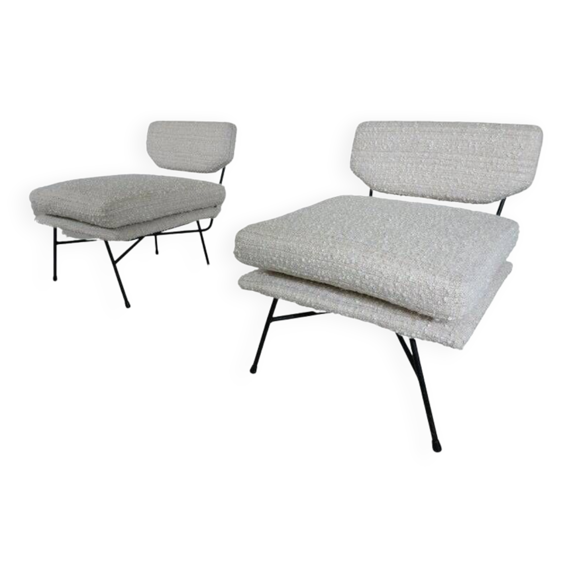 Mid-Century Modern Pair of 'Elettra' Armchairs by Stdio BBPR for Arflex, 1950s