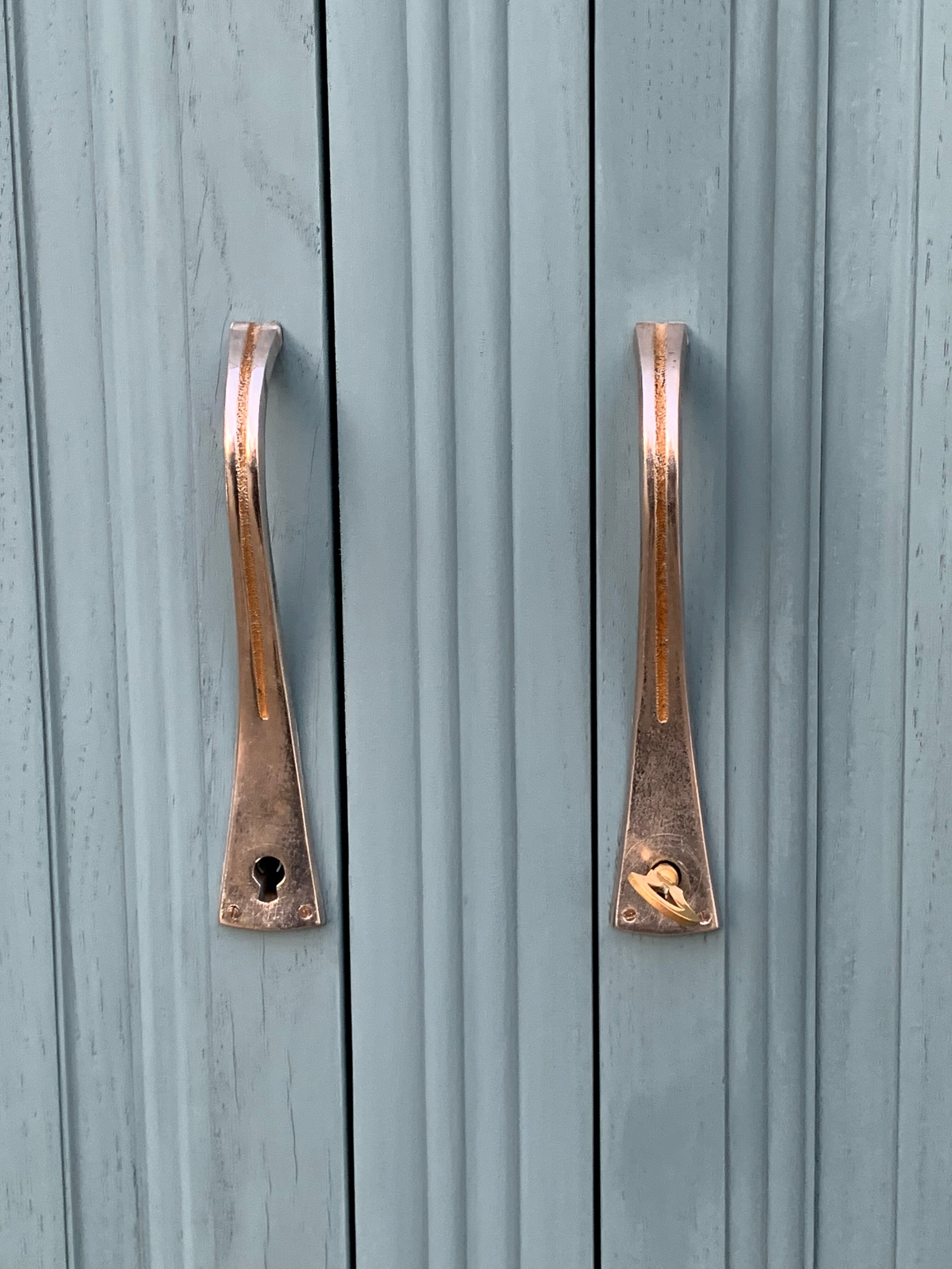 Parisian art deco wardrobe blue gray 1930