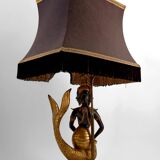 Sculptural Lamp in Bronze with double green and gold patina, Suvannamaccha
