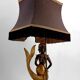 Sculptural Lamp in Bronze with double green and gold patina, Suvannamaccha