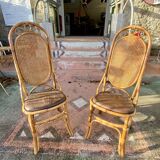 Pair of rattan chairs circa 1960