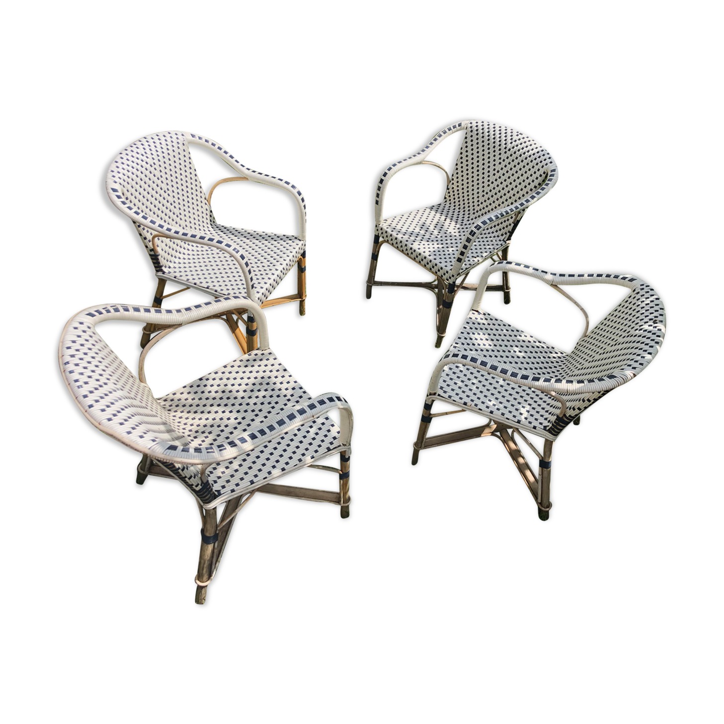 Set of 4 armchairs Drucker terrace Parisian Bistro