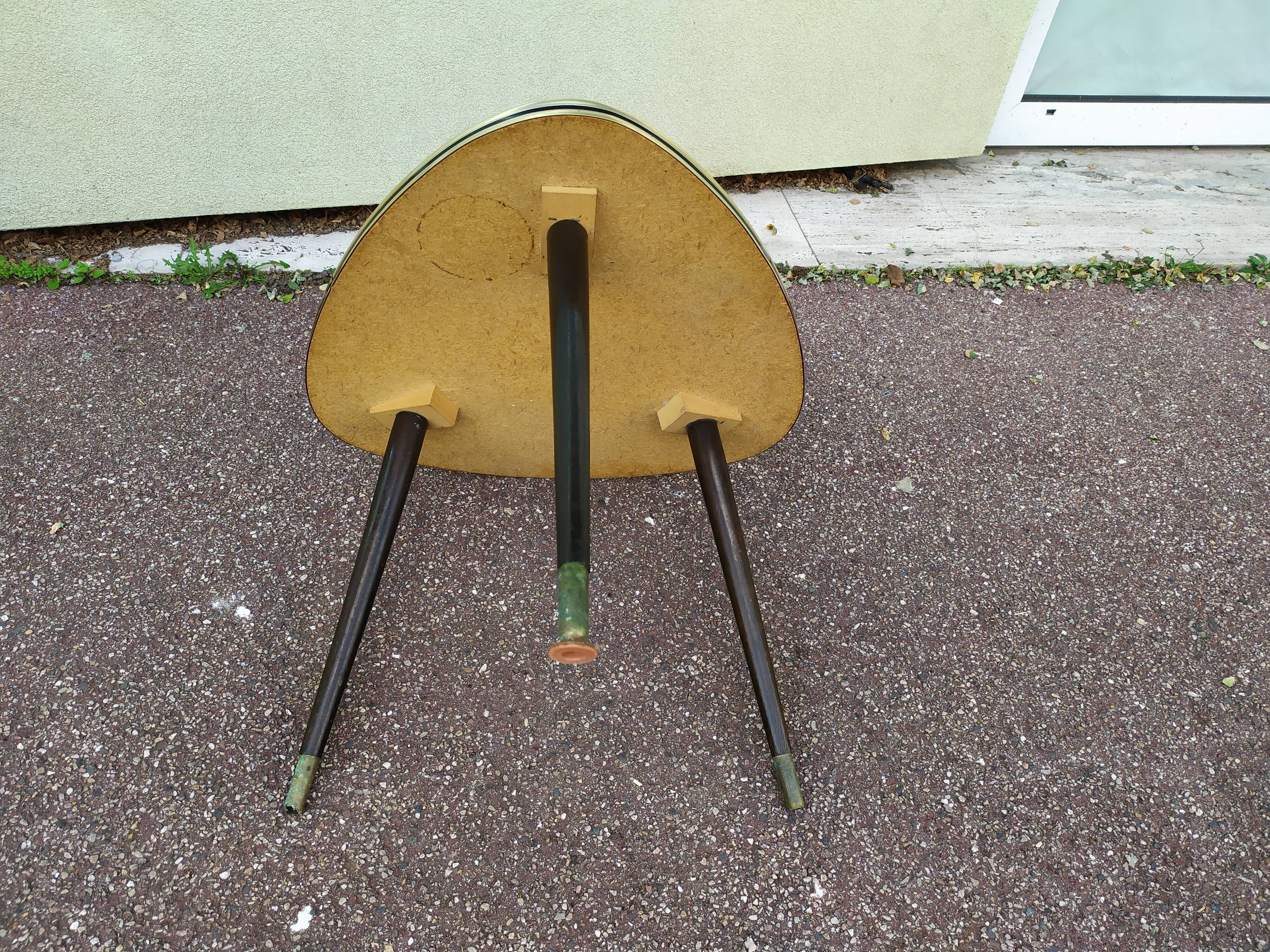 Coffee table formica vintage chinese tripod décor