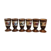 6 hand-painted Korean mazagrans
