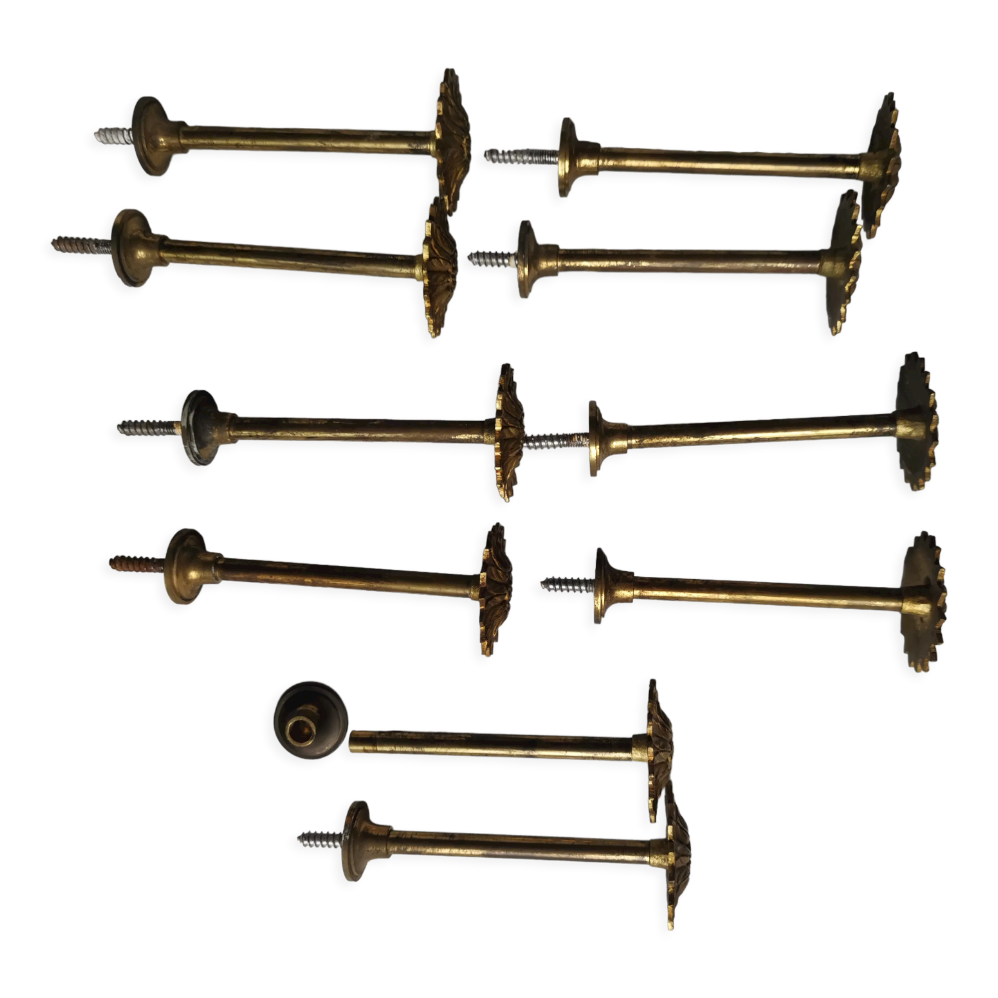 5 pairs of curtain tieback holders bronze