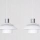 Pair of 2 Danish vintage pendant lamps Korfu by Design Light, 1980s
