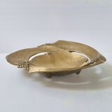 Vintage solid bronze fruit bowl from the 1970s.
