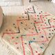 Berber carpet Azilal peas and zigzag colored wool