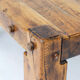 Table basse brutale vintage du milieu du siècle en chêne