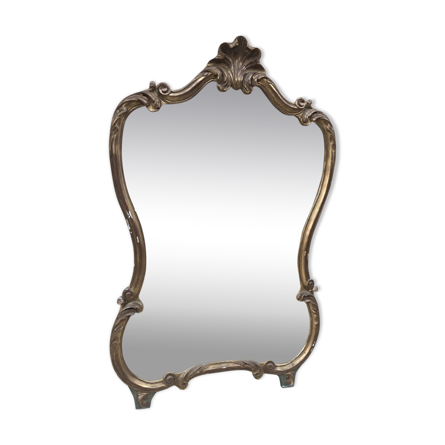 Antique Italian Louis XV gilden mirror 78x125cm