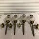 Glass and brass suspension and its vintage sconces