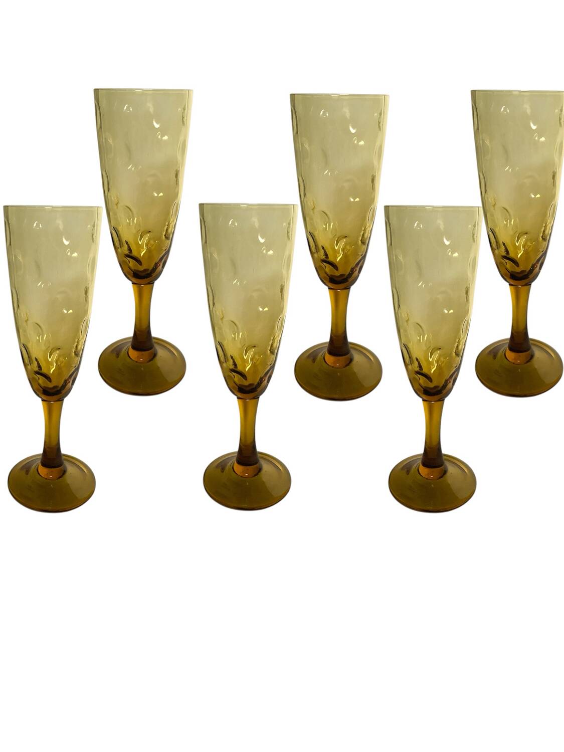 6 Biot-style stemmed glasses