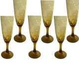 6 Biot-style stemmed glasses