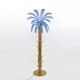 Mid-Century Modern Murano Glass and Brass Palm Tree Floor Lamp