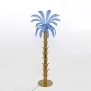 Lampadaire palmier en verre de Murano et laiton, style moderne du milieu du siècle