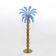 Mid-Century Modern Murano Glass and Brass Palm Tree Floor Lamp