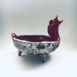 Mid-Century Art Ceramic Mystical Figural Dish, Belgium, 1960s