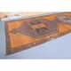 Tapis de couloir en laine turc oushak vintage fait main 111x385