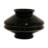 Vase en verre noir