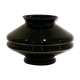 Shaped hyalite black glass vase