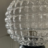 Vintage lamp from the 70s in molded glass