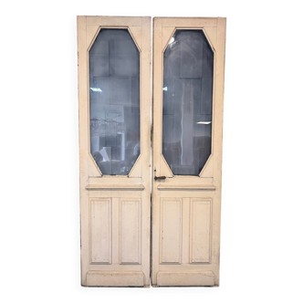 Porte vitrée Art Déco à double battant