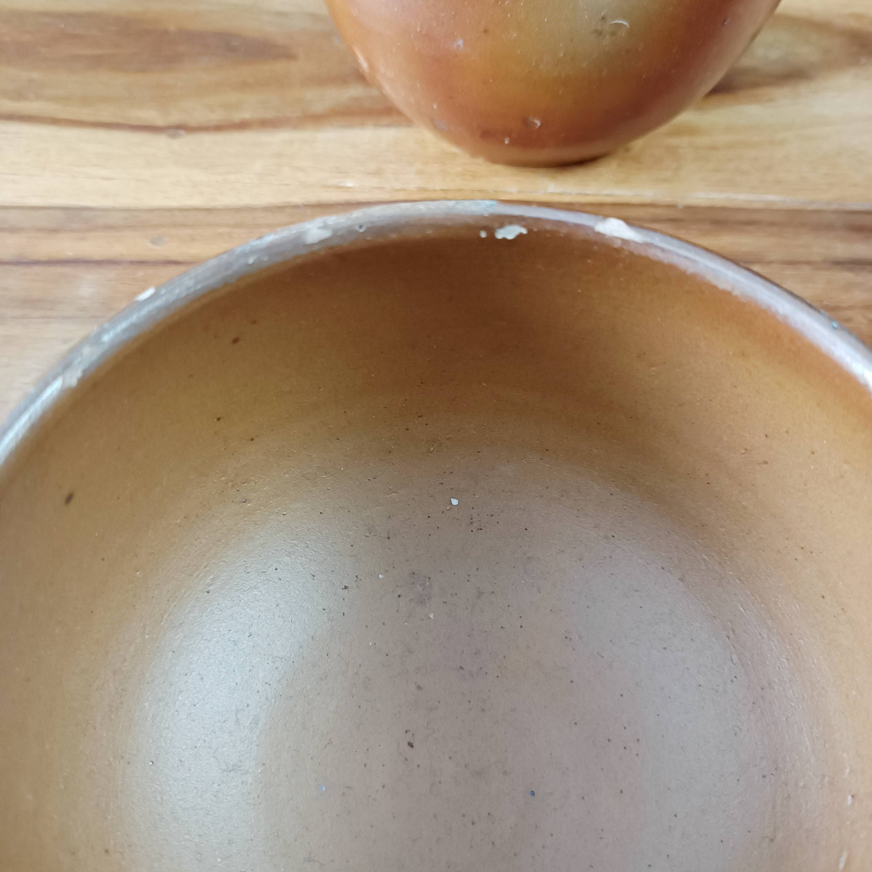 Set of 3 Sars pottery stoneware bowls, Lentier