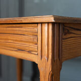 Parisian table pitchpin desk 1 drawer 1900