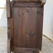 Commode haute art déco pieds moustache noyer brut 1930