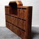 Large vintage wooden mailbox block