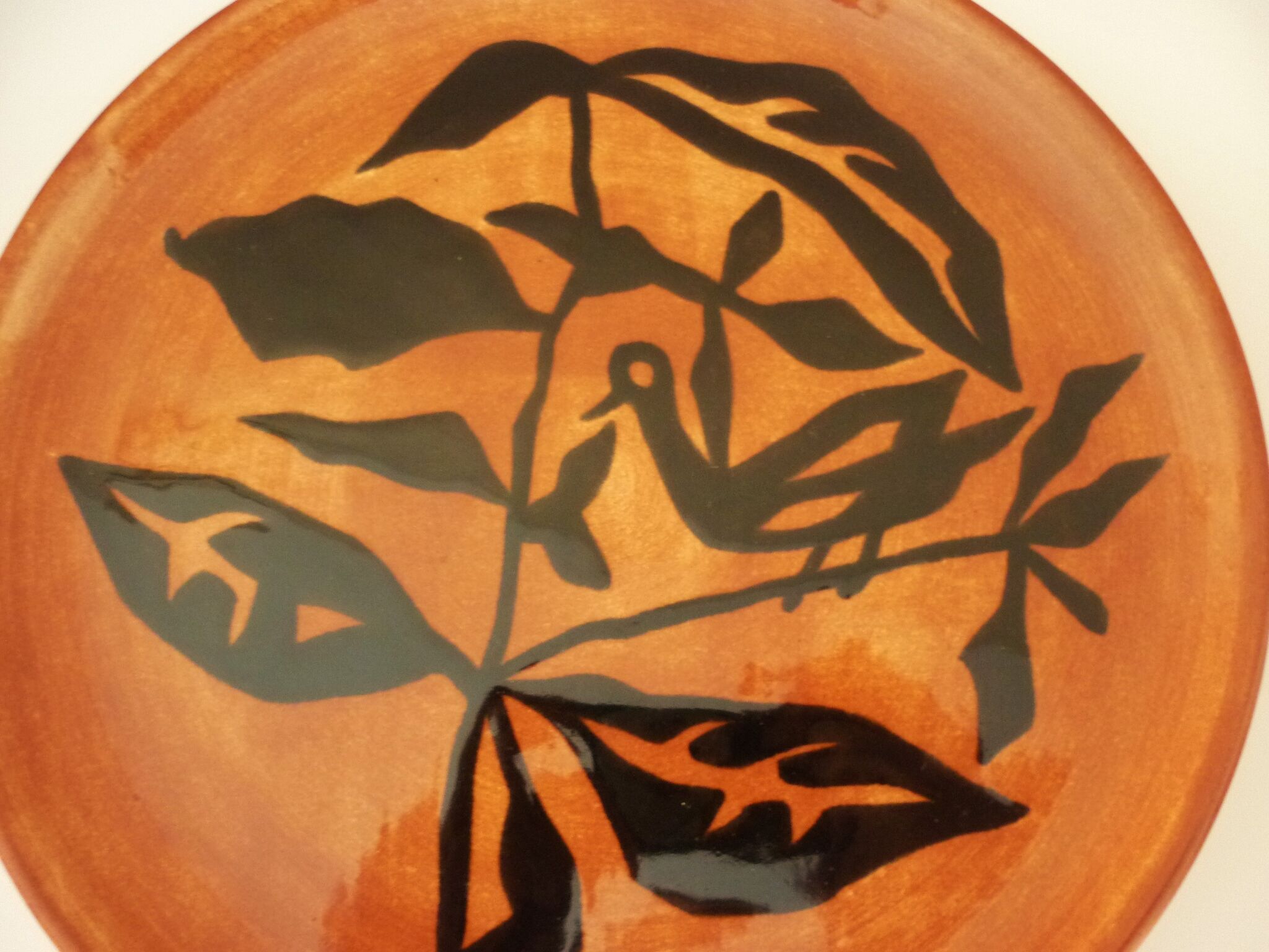 Enamelled ceramic plate signed Jean Lurçat, Sant Vicens, 50s