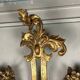 Pair of carved and gilded wooden mirrors, Italy 19th century