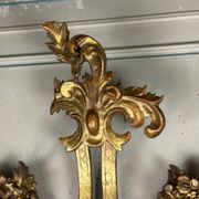Paire de miroirs en bois sculpté et doré, Italie XIXème siècle