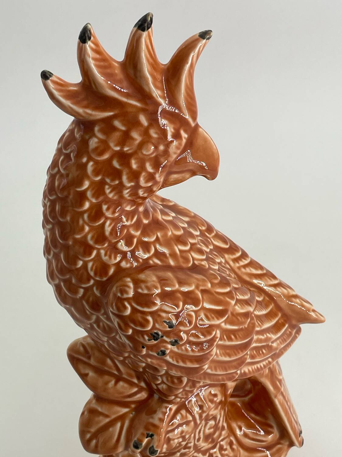 Vintage ceramic sculpture Parrot
