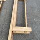 2 stripped farmhouse benches in solid oak 1950 200cm