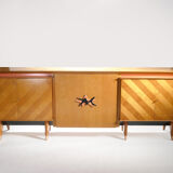 Modernist enfilade cherrywood around 1950